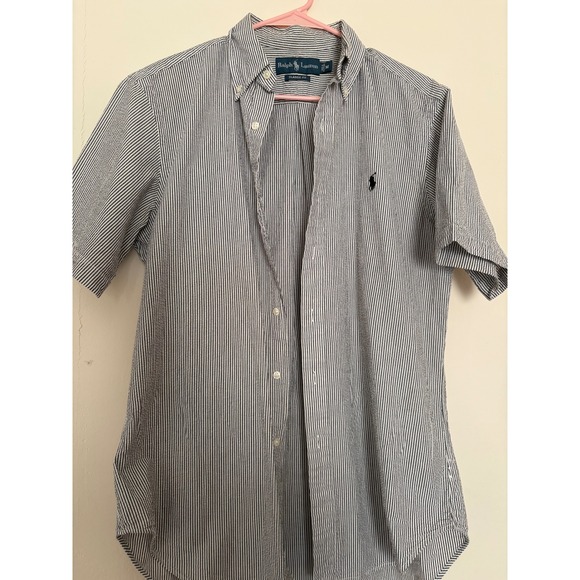 Ralph Lauren Other - Ralph Lauren Mens Classic Fit Seersucker Stripe Short Sleeve Button Down Shirt M